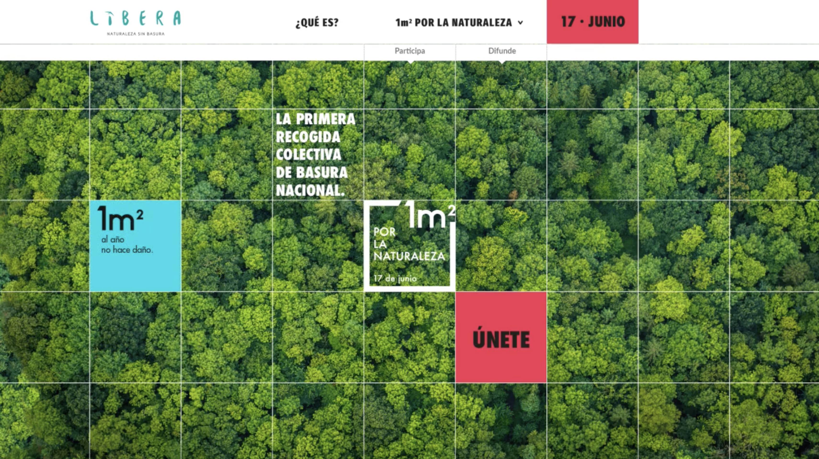 LIBERA 1M2 for Nature digital campaign experience.